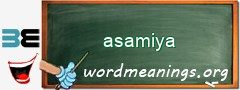 WordMeaning blackboard for asamiya